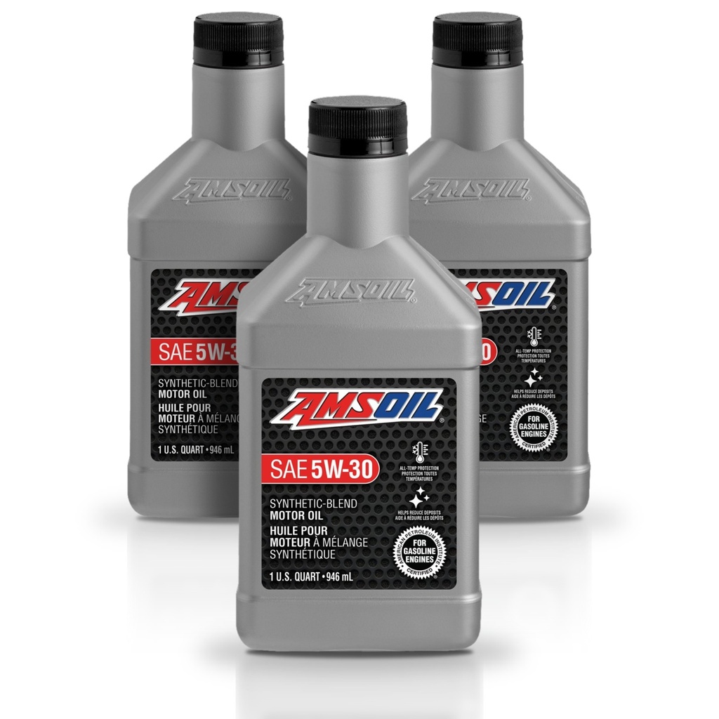 [KIT-AMSB530QT-3L] Kit 3 Litros Aceite motor Semisintetico 5W30 946 ML AMSOIL
