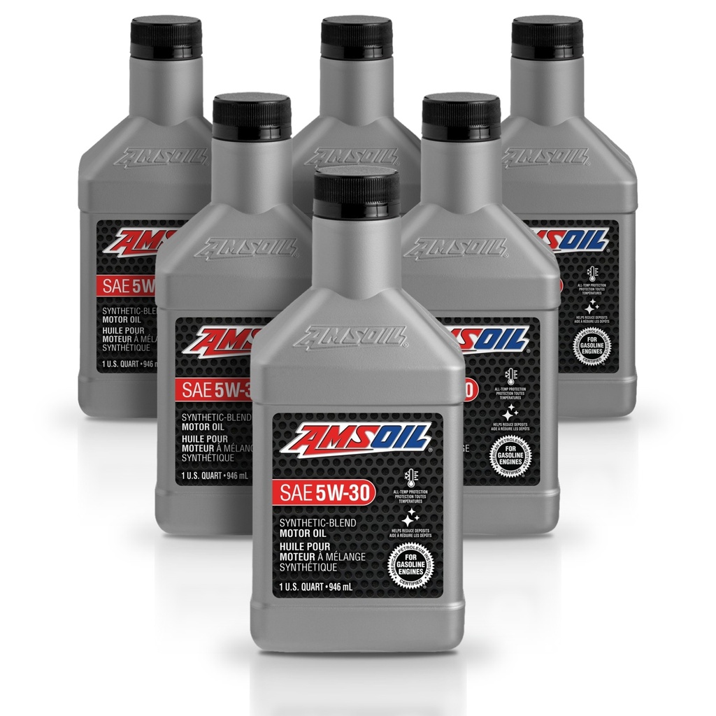 [KIT-AMSB530QT-6L] Kit 6 Litros Aceite motor Semisintetico 5W30 946 ML AMSOIL