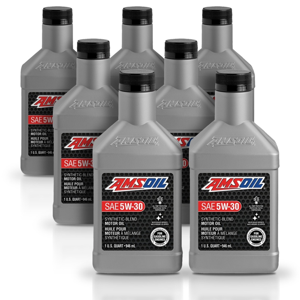 [KIT-AMSB530QT-7L] Kit 7 Litros Aceite motor Semisintetico 5W30 946 ML AMSOIL