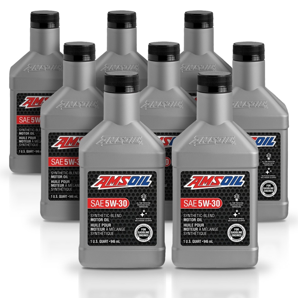 [KIT-AMSB530QT-8L] Kit 8 Litros Aceite motor Semisintetico 5W30 946 ML AMSOIL