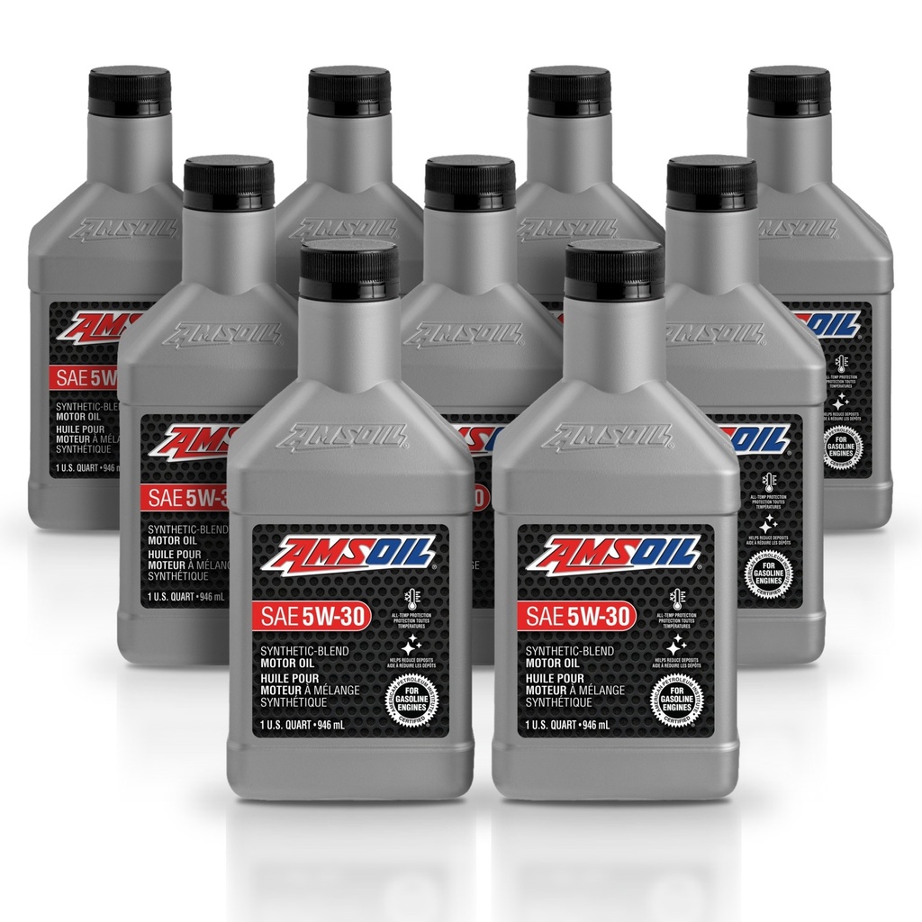 [KIT-AMSB530QT-9L] Kit 9 Litros Aceite motor Semisintetico 5W30 946 ML AMSOIL