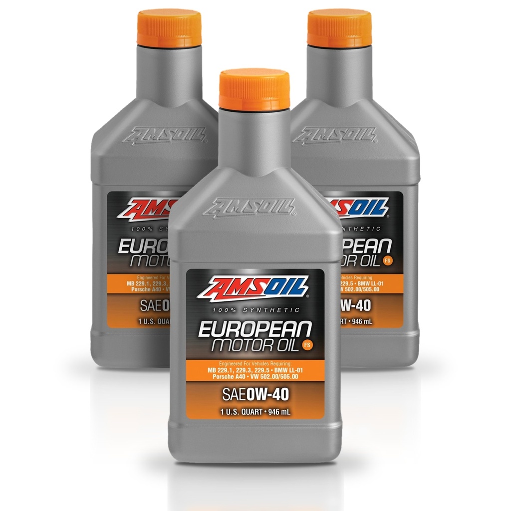 [KIT-AMEFOQT-3L] Kit 3 Litros European Car Formula 0W40 FS Synthetic Motor Oil AMSOIL