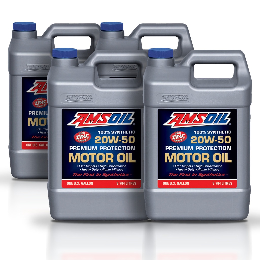 [KIT-AMARO1G-4G] Kit 4 Galones SAE 20W50 Premium Protection Synthetic Motor Oil AMSOIL