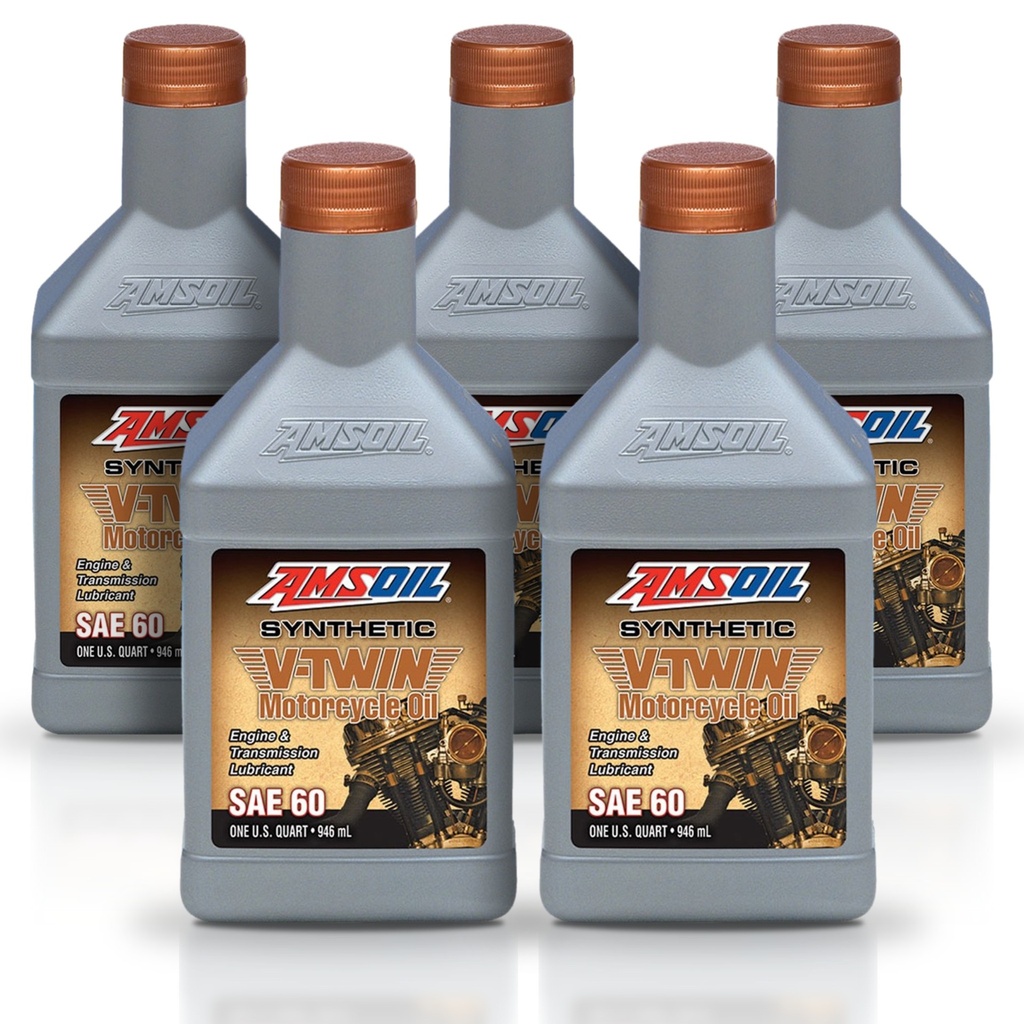 [KIT-AMMCSQT-5L] Kit 5 Aceites Sae 60 Amsoil Moto V-twin Harley 5 Litros
