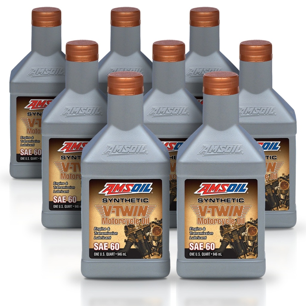 [KIT-AMMCSQT-8L] Kit 8 Aceites Sae 60 Amsoil Moto V-twin Harley 8 Litros