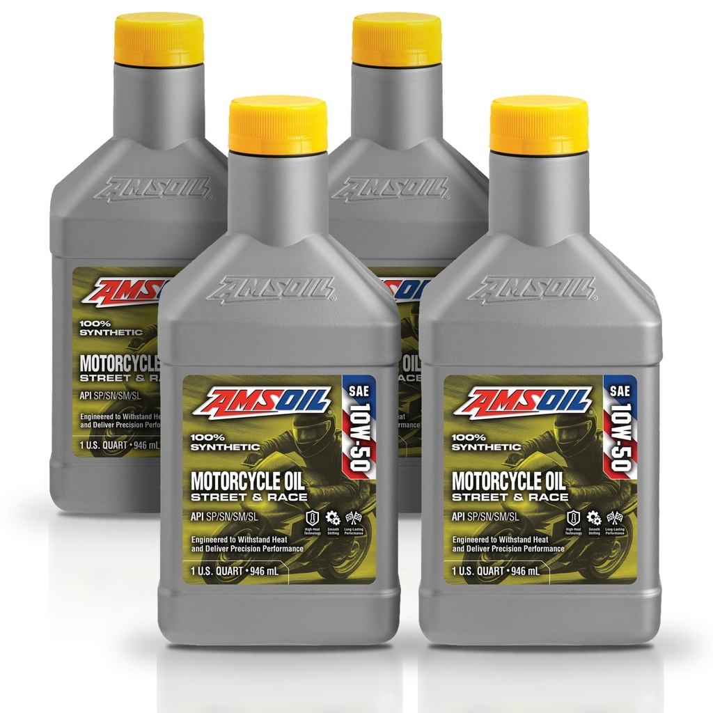 [KIT-AMMSRQT-4L] Kit 4 Litros 10W50 Synthetic Metric Motorcycle Oil AMSOIL