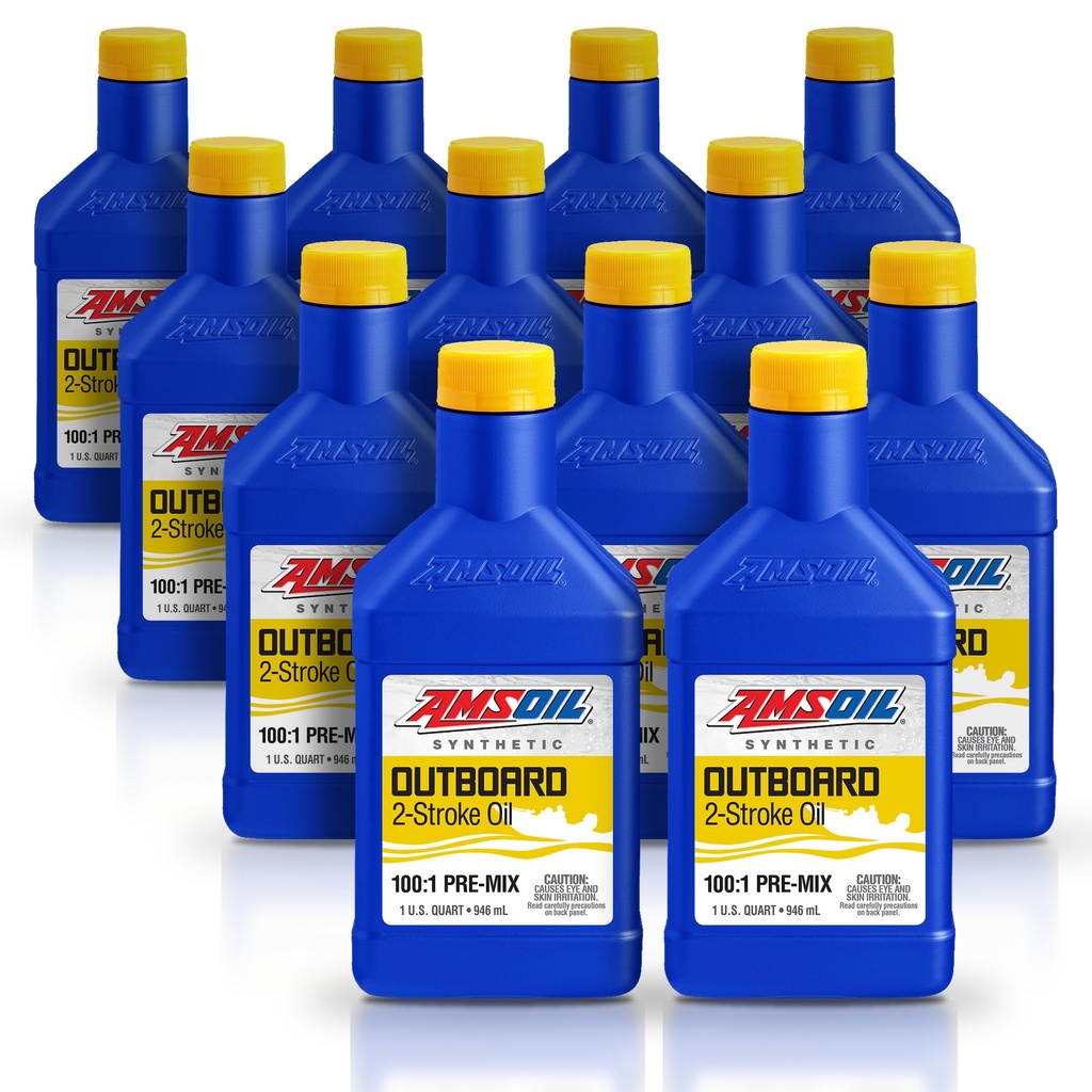 [KIT-AMATOQT-12L] Kit 12 Aceites 2T Amsoil Marino Lancha Premezclado 12 Litros