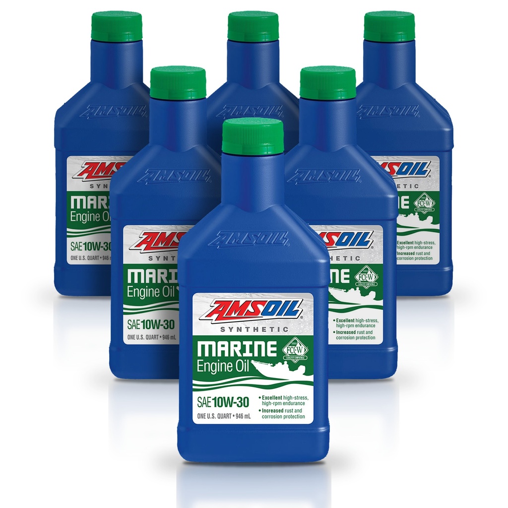 [KIT-AMWCTQT-6L] Kit 6 Aceites 10w30 Amsoil Marino Api Sn Jaso Ma 6 Litros