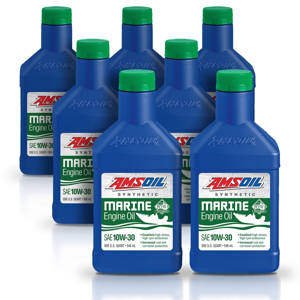 [KIT-AMWCTQT-7L] Kit 7 Aceites 10w30 Amsoil Marino Api Sn Jaso Ma 7 Litros