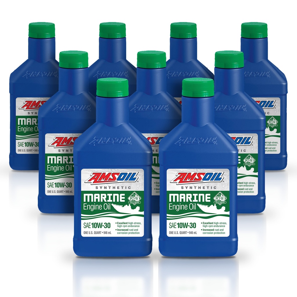 [KIT-AMWCTQT-9L] Kit 9 Aceites 10w30 Amsoil Marino Api Sn Jaso Ma 9 Litros
