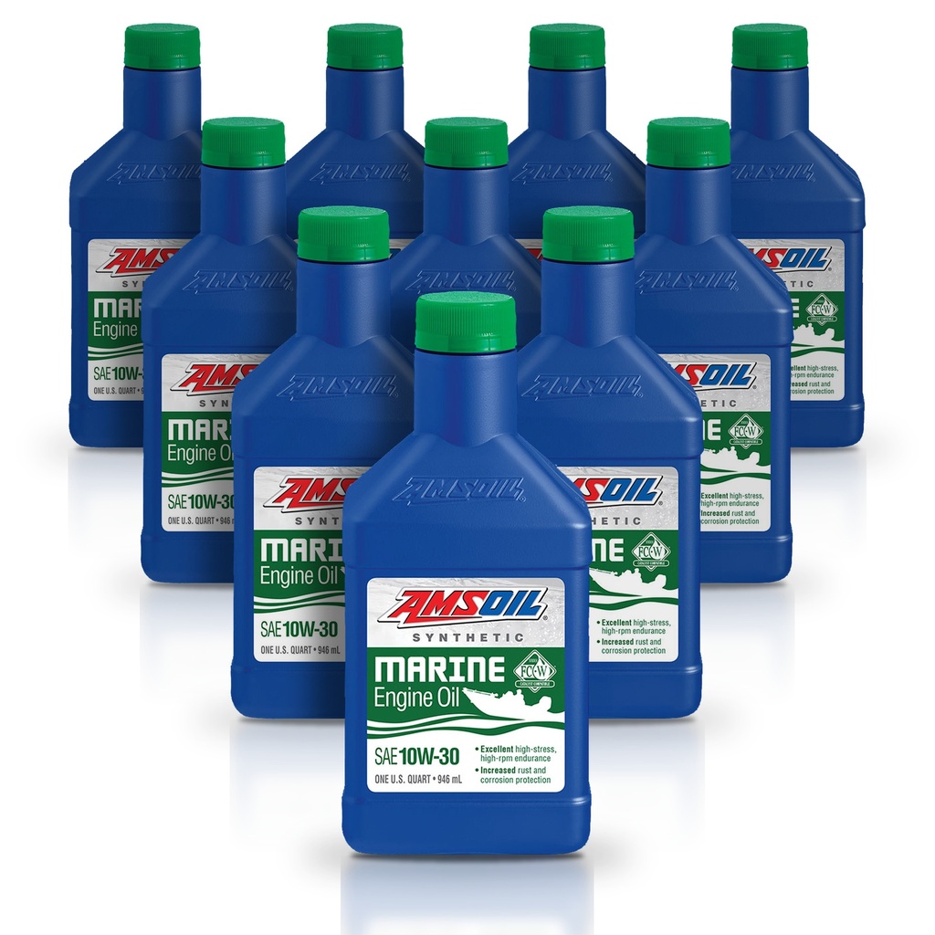 [KIT-AMWCTQT-10L] Kit 10 Aceites 10w30 Amsoil Marino Api Sn Jaso Ma 10 Litros