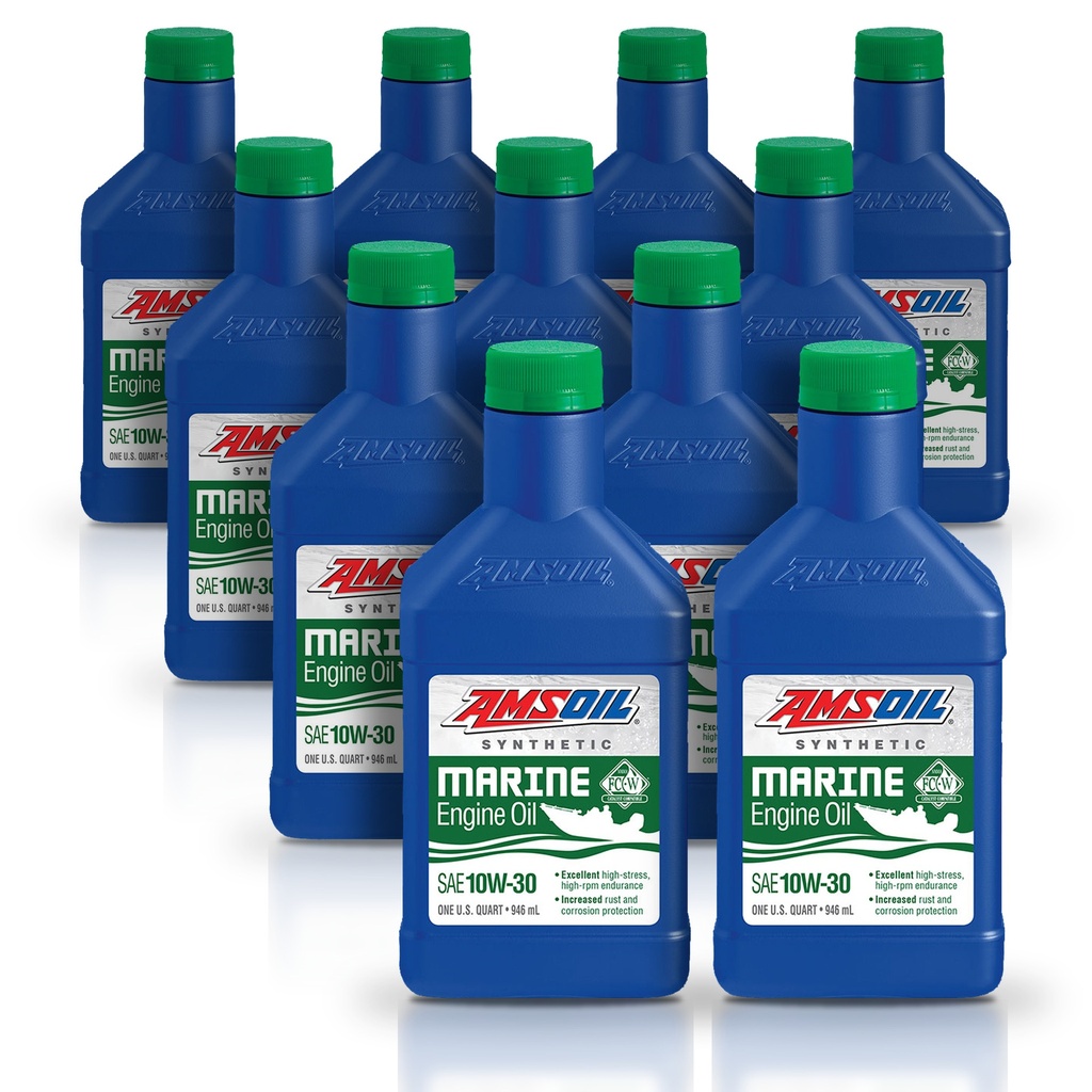 [KIT-AMWCTQT-11L] Kit 11 Aceites 10w30 Amsoil Marino Api Sn Jaso Ma 11 Litros