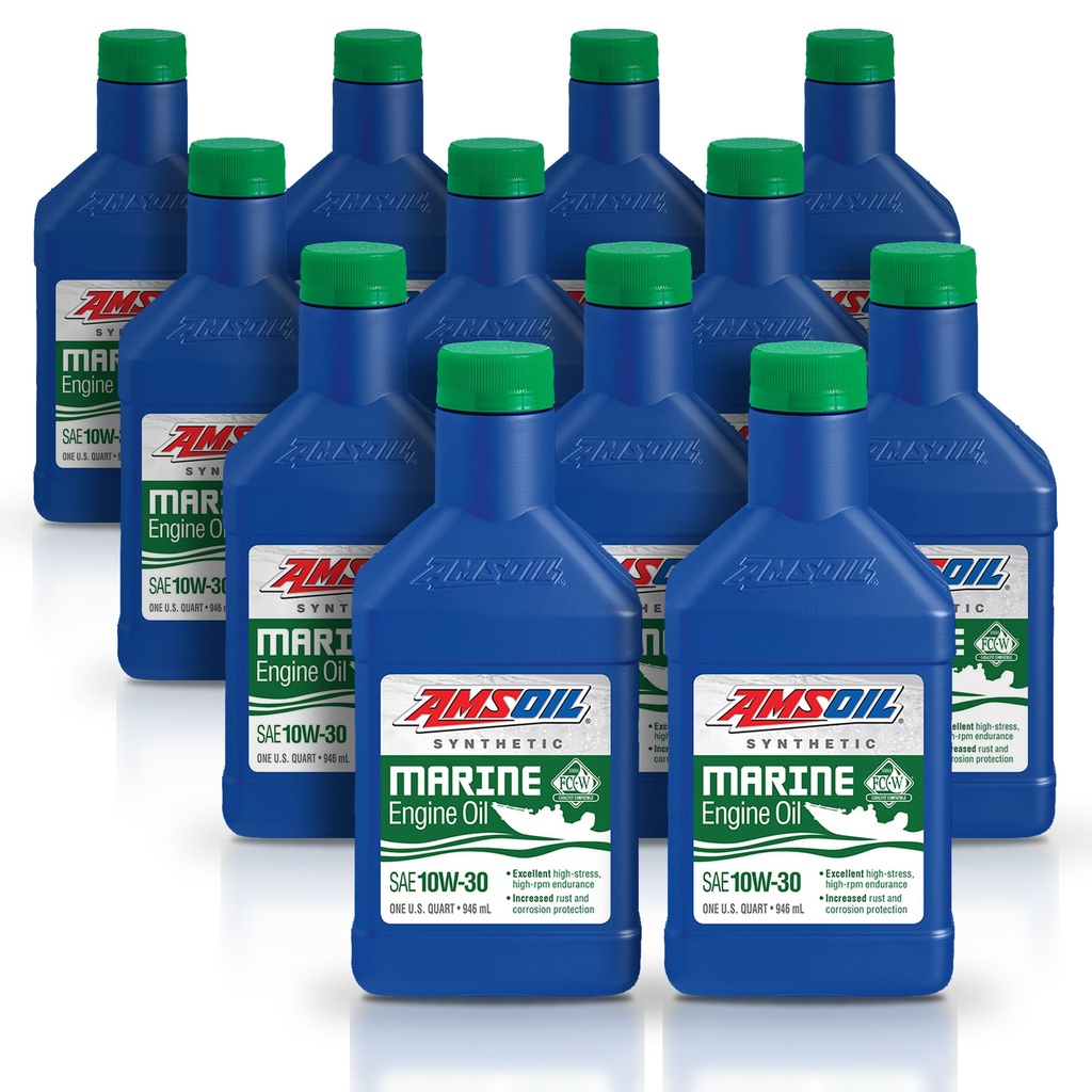 [KIT-AMWCTQT-12L] Kit 12 Aceites 10w30 Amsoil Marino Api Sn Jaso Ma 12 Litros
