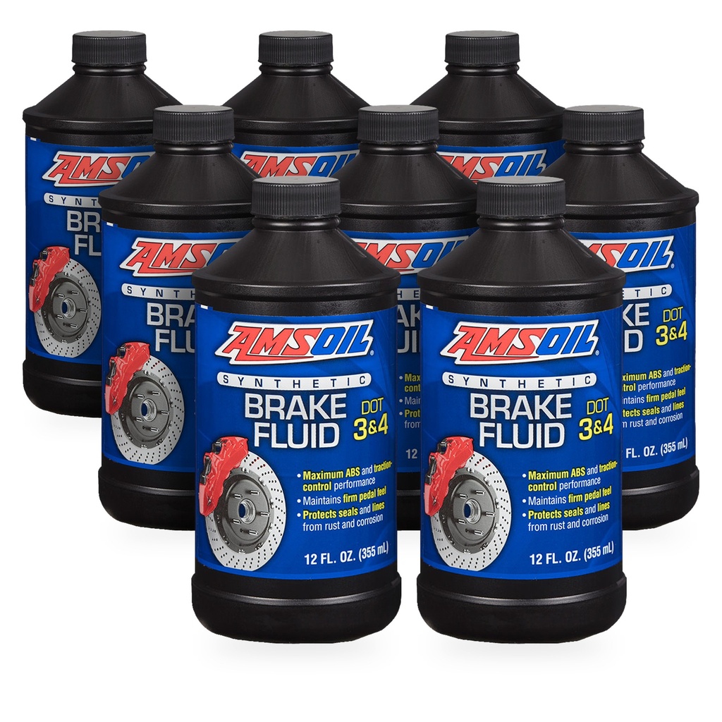 [KIT-AMBFLVCN-8P] Kit 8 Liquidos De Frenos Amsoil Dot3 Dot4 Dot5.1 3 Litros