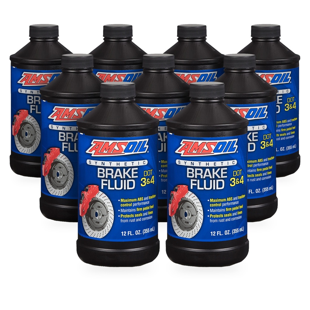 [KIT-AMBFLVCN-9P] Kit 9 Liquidos De Frenos Amsoil Dot3 Dot4 Dot5.1 3 Litros
