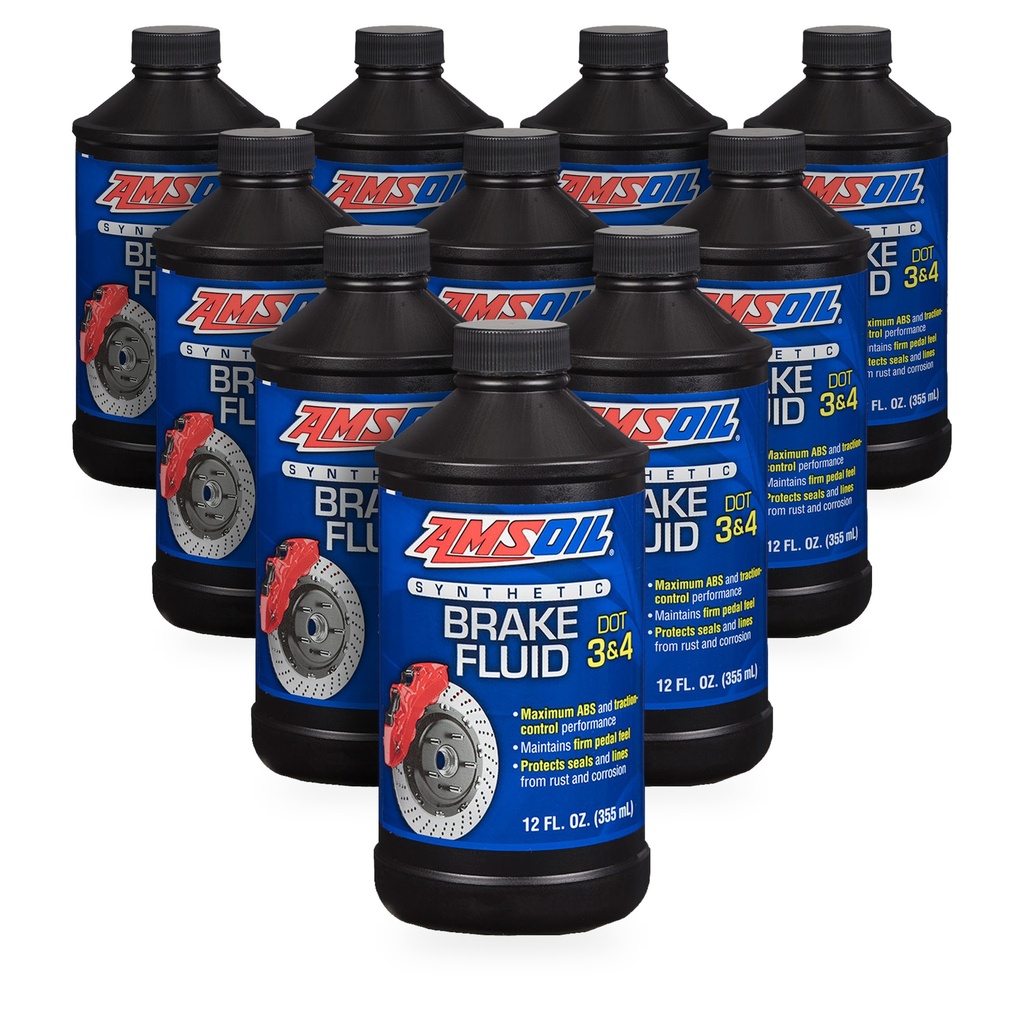 [KIT-AMBFLVCN-10P] Kit 10 Liquidos De Frenos Amsoil Dot3 Dot4 Dot5.1 4 Litros