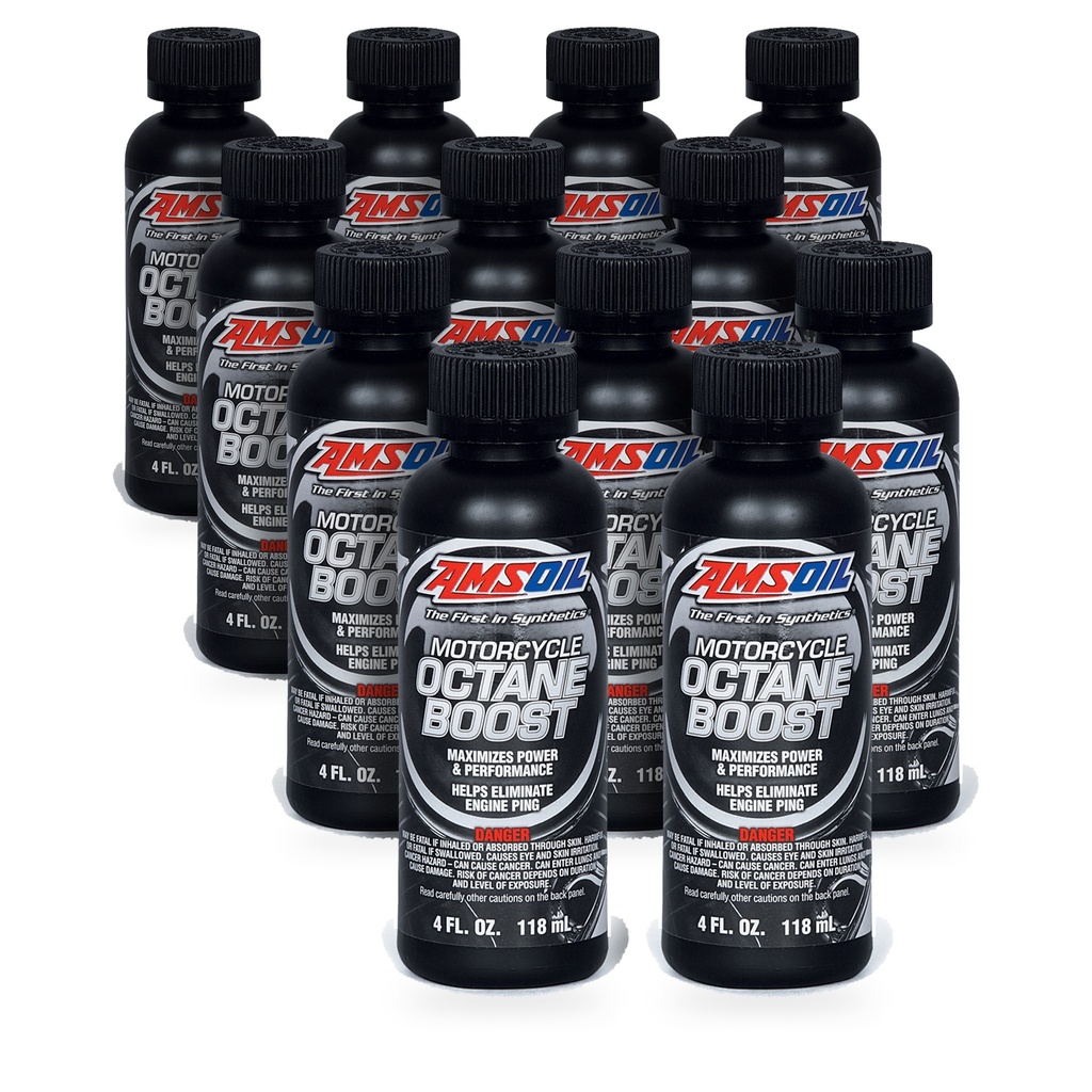 [KIT-AMMOBCN-12P] Kit 12 Aditivos Potenciador Octanaje Amsoil Moto +3 1 Litro